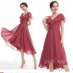 Asymmetrical Cocktail Dress Cinnamon Rose